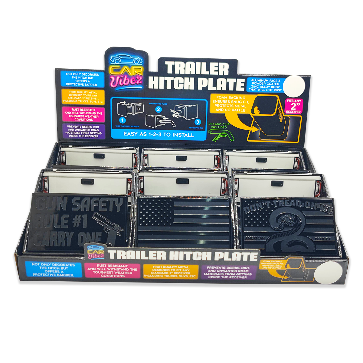 CAR VIBEZ METAL TRAILER HITCH PLATE