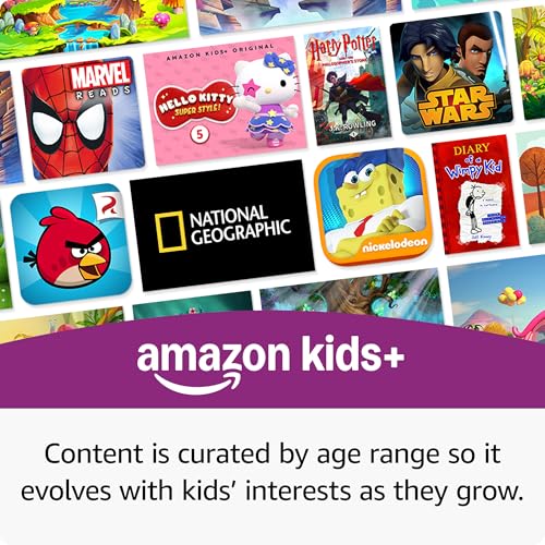 Amazon Fire HD 10 Kids Pro tablet (newest model) ages 6-12. Bright 10.1" HD screen, includes ad-free content, robust parental controls, 13-hr battery and slim case for older kids, 32 GB, Nebula