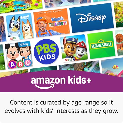 Amazon Fire HD 10 Kids Pro tablet (newest model) ages 6-12. Bright 10.1" HD screen, includes ad-free content, robust parental controls, 13-hr battery and slim case for older kids, 32 GB, Nebula