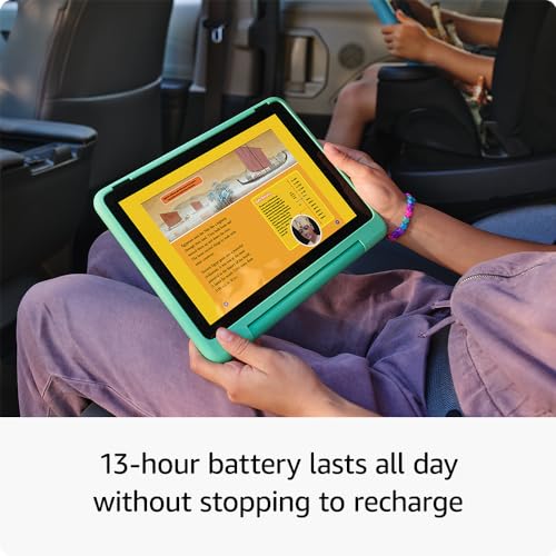 Amazon Fire HD 10 Kids Pro tablet (newest model) ages 6-12. Bright 10.1" HD screen, includes ad-free content, robust parental controls, 13-hr battery and slim case for older kids, 32 GB, Nebula