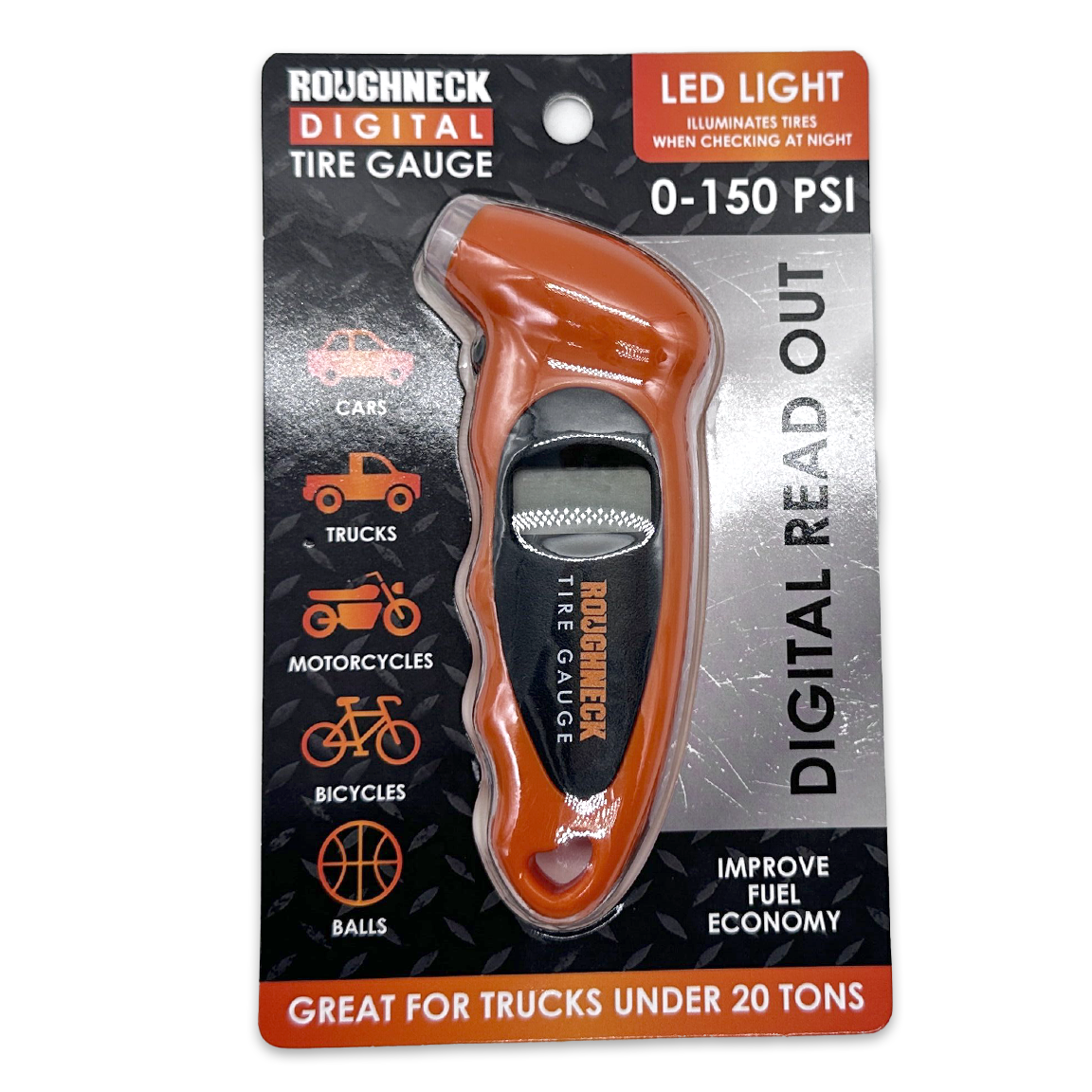 Roughneck Digital Tire Gauge & LED Light