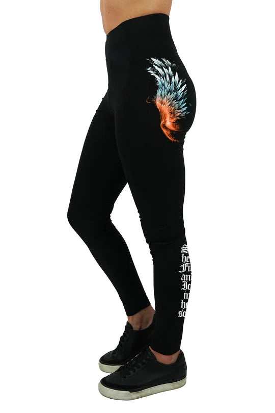 B-D AWESOME FIRE & ICE ANGEL LEGGINGS