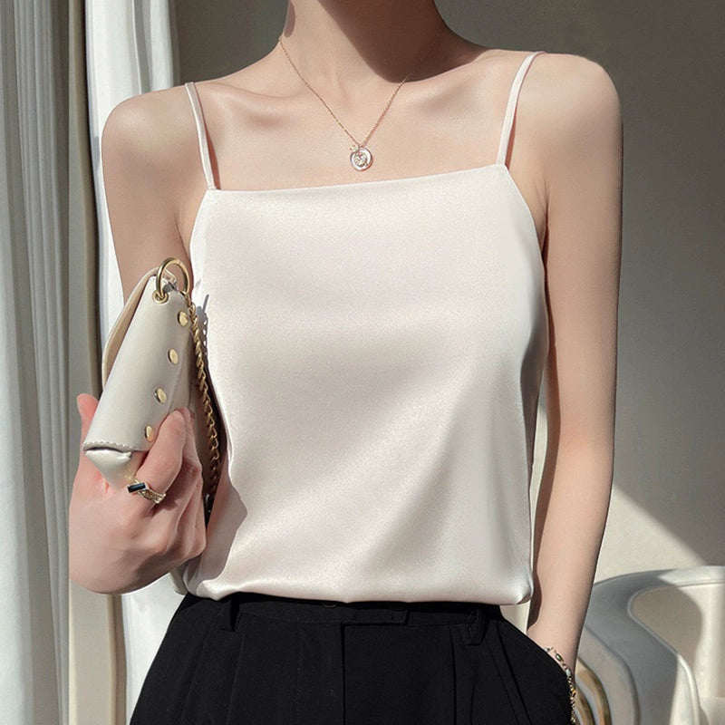 French Style Small Sling Vest Women's Outwear Beauty Back Suit