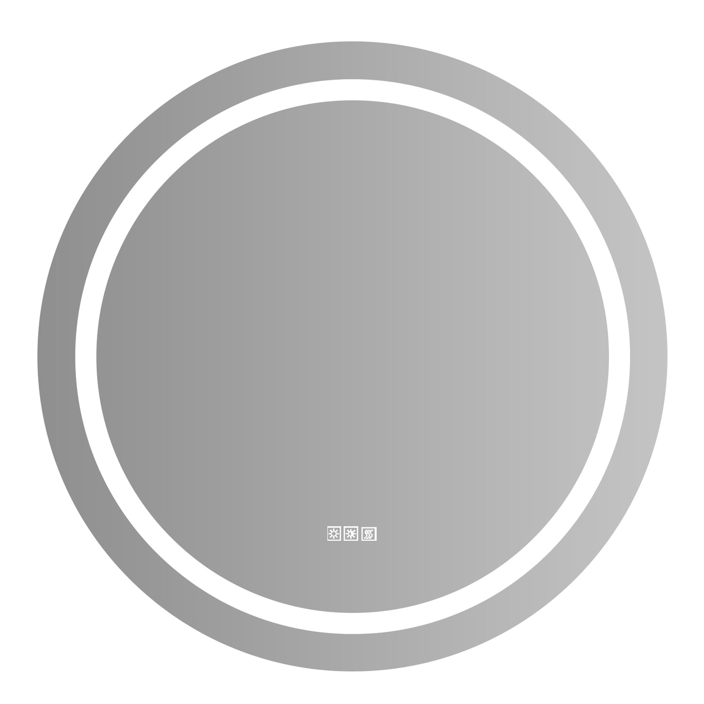 24 Inch LED Round Bathroom Mirror ANTI-FOGGING AND WATERPROOF