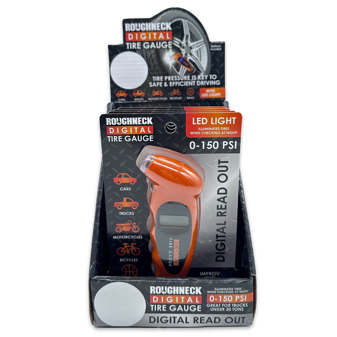 Roughneck Digital Tire Gauge & LED Light