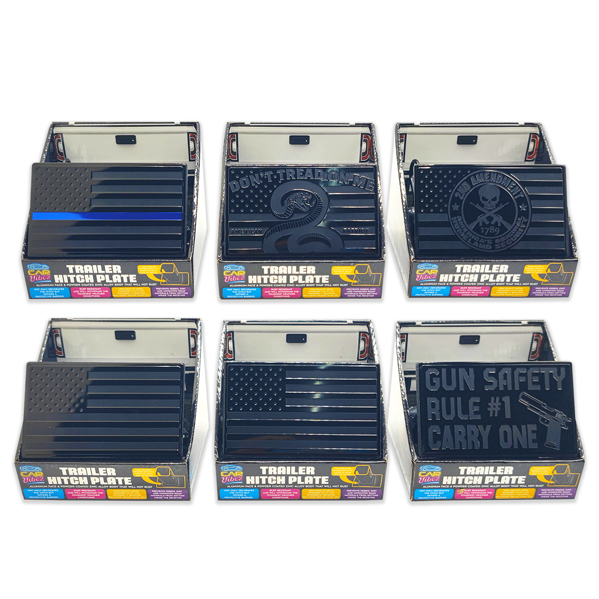 CAR VIBEZ METAL TRAILER HITCH PLATE