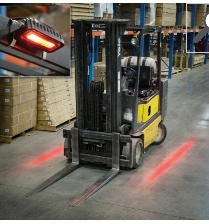 Global Industrial™ LED Forklift "Red Zone" Side-Mount Pedestrian Safety Warning Light