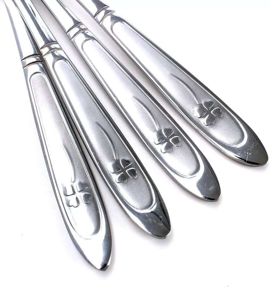 HAZOULEN Grapefruit Spoons, Stainless Steel, 6-2/5", 5 Sets of 4ea (Clover) 20 PCS