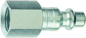 Tru-Flate 12-235 Plug Steel 1/4" I/M Design x 1/4" FNPT, Silver