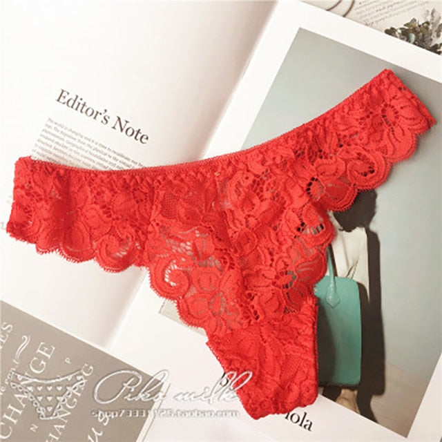 Beautiful Women's Panties Lace Underwear Hollow Out Lingerie-Thongs Fashion T-back Tanga