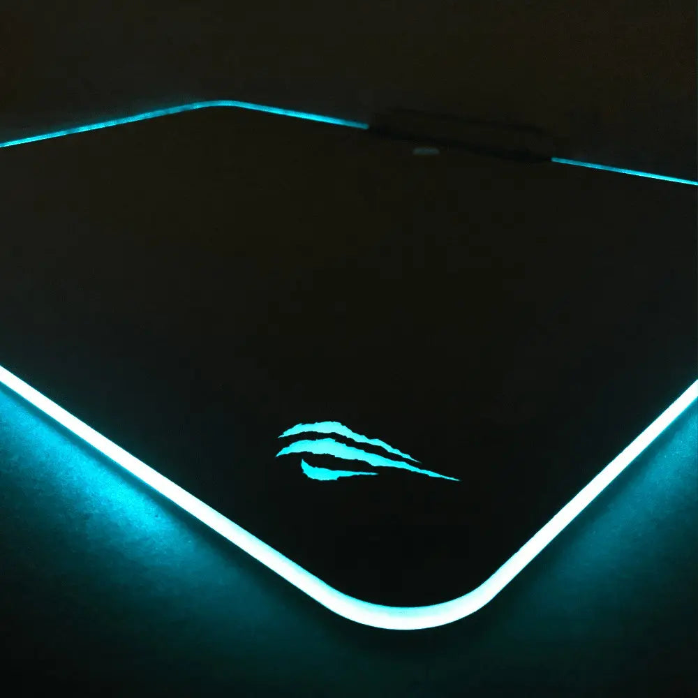 MP02 LED PC light mouse pad, USB cable mouse pad, 10 color modes, non-slip, touch button