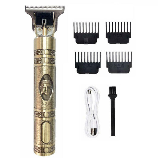 Vintage Men’s Hair Clipper with Interchangeable Guide Combs- USB Charging_0