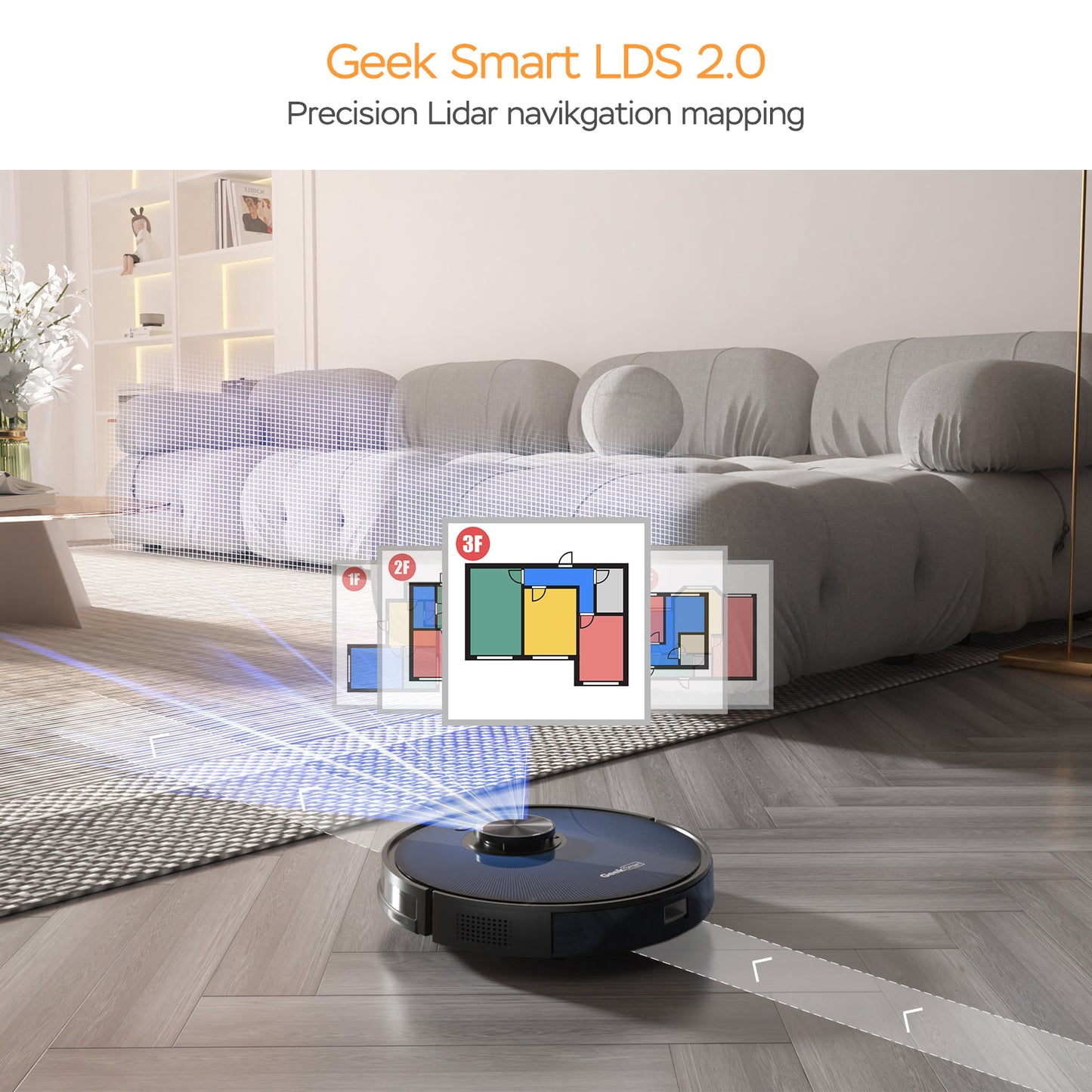 Geek Smart L7 Robot Vacuum Cleaner and Mop, LDS Navigation, Wi-Fi Connected APP, Selective Room Cleaning,MAX 2700 PA Suction, Ideal for Pets and Larger Home Ban on Amazon