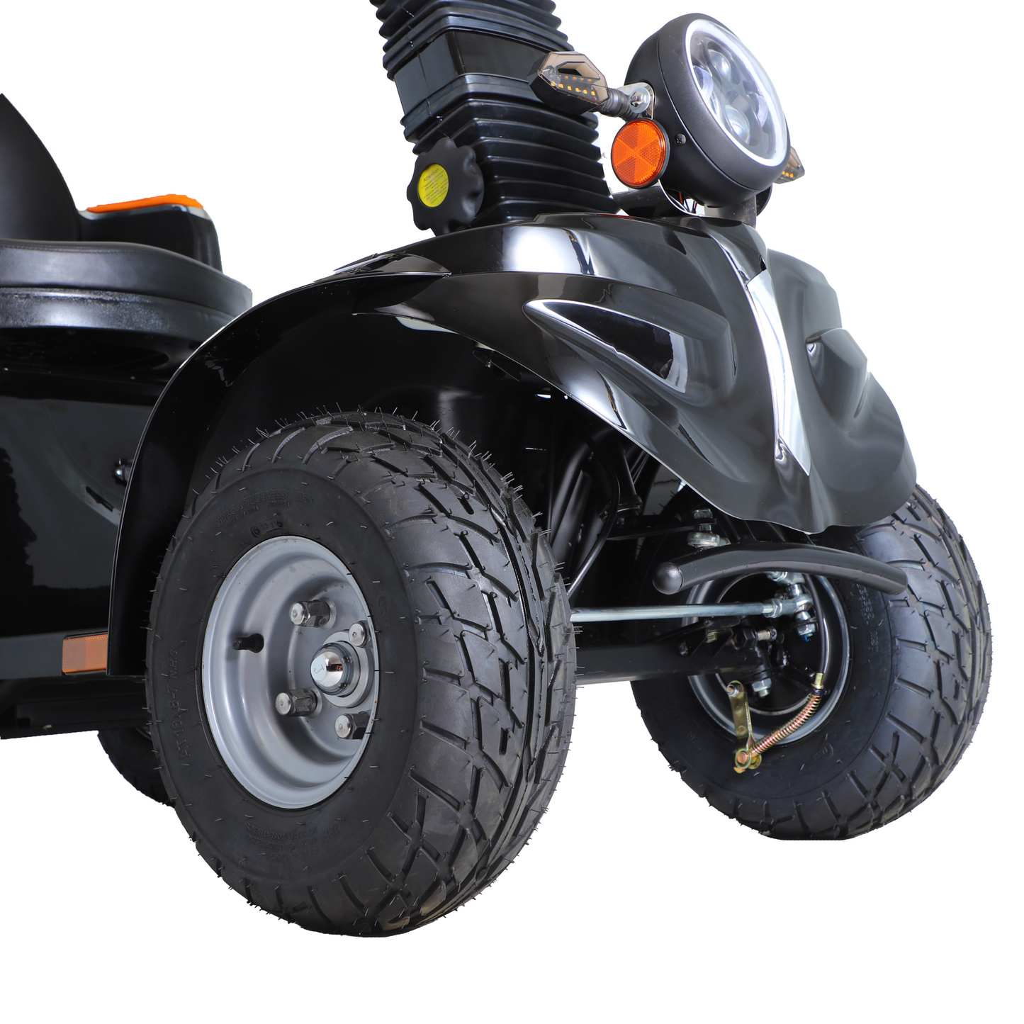 All terrain INTELLIGENT SYSTEM, Three speed, remote control scooter w/headlights, taillights, turn signals & mudguard.