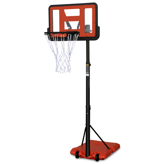 Use for Outdoor Height Adjustable 4.8 to 7.7ft Basketball Hoop 44 Inch Backboard Portable Basketball Goal System with Stable Base and Wheels