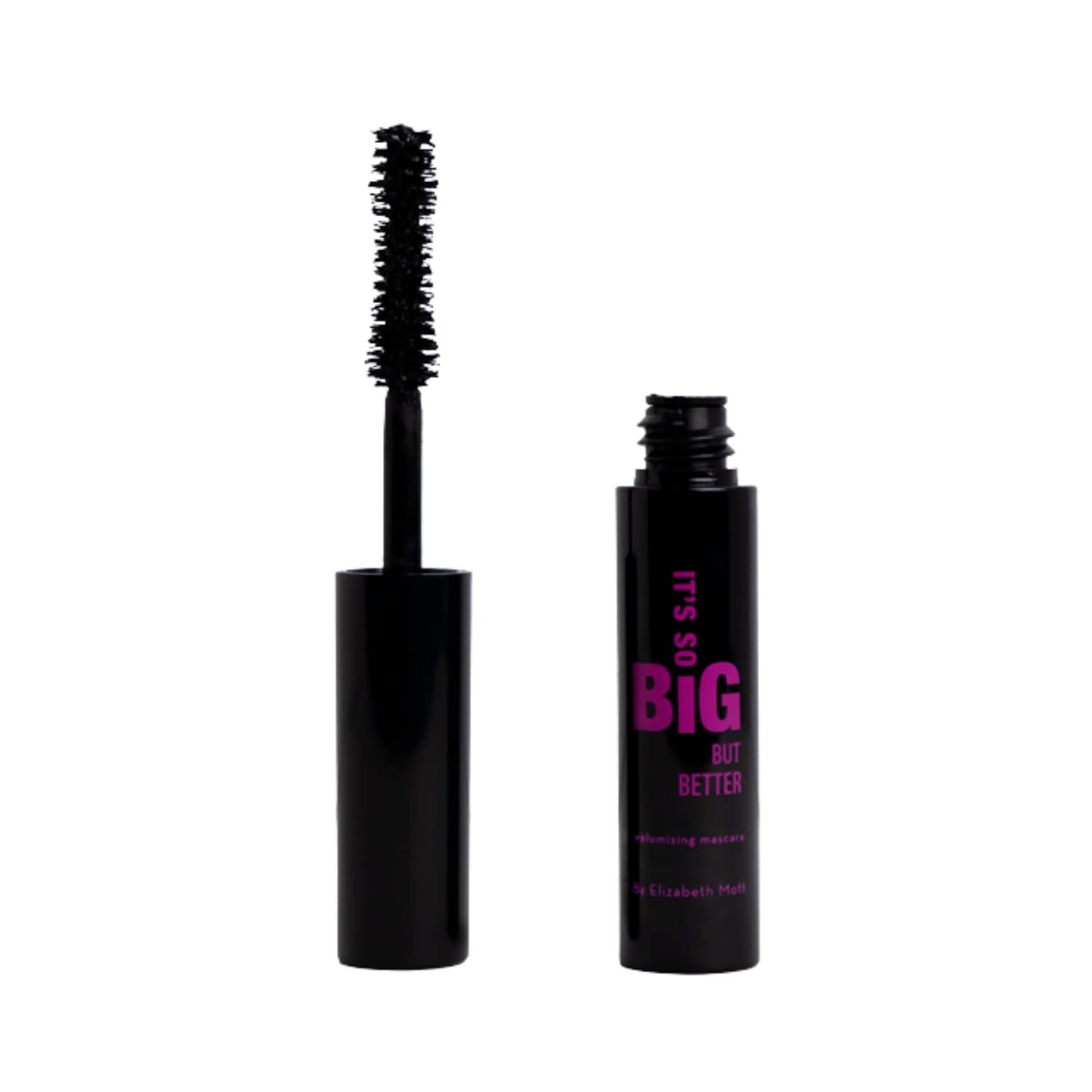 Turn heads with Cruelty-Free Black Volumizing Smudge Proof Mascara: Elizabeth Mott Mascara - Water-Resistant Liquid Lash Extending Tubing Mascara - No Clump, Flakes, Smudges