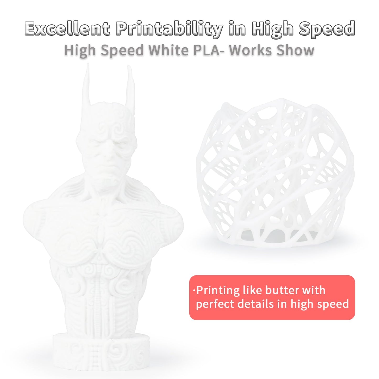 ZIRO High Speed Filament 1.75mm, Up to 600mm/s, HS-PLA Filament 1.75, Fast Printing Speedy PLA Filament, Dimensional Accuracy +/-0.03mm, Fit Most FDM 3D Printers, 3D Printing Rapid Spool, 1KG, Magenta