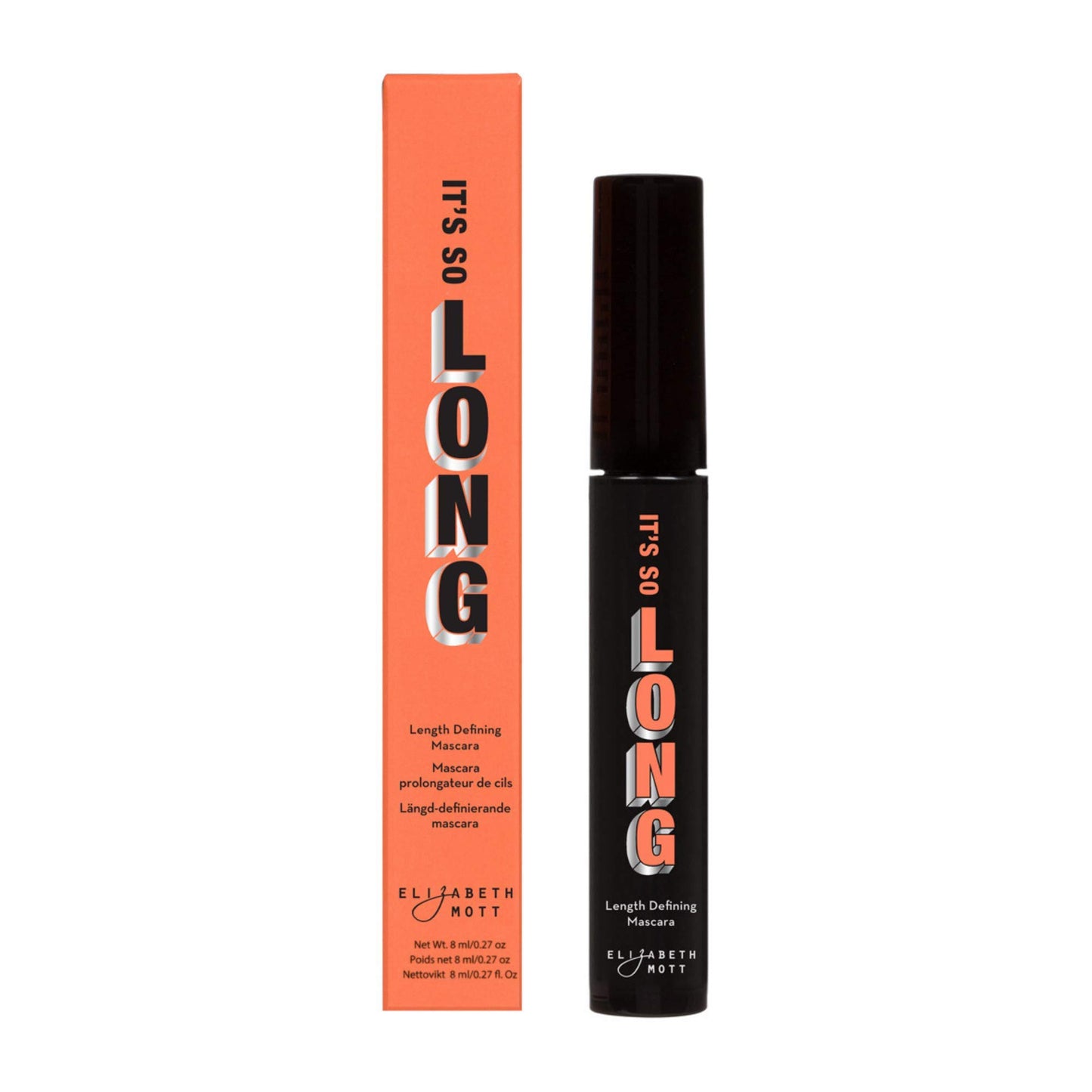 Turn heads with Cruelty-Free Black Volumizing Smudge Proof Mascara: Elizabeth Mott Mascara - Water-Resistant Liquid Lash Extending Tubing Mascara - No Clump, Flakes, Smudges