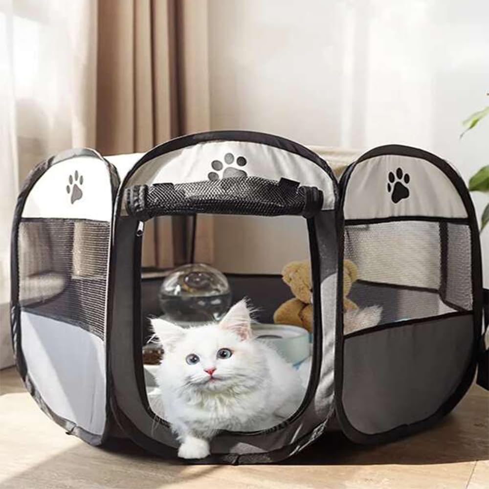 Mile High Life | Foldable Dog Playpen | Portable Dog Crate w Removable Shade Cover | Dog Kennel Indoor/Outdoor w Carry Case | Pen Tent for Dog/Cat/Rabbit