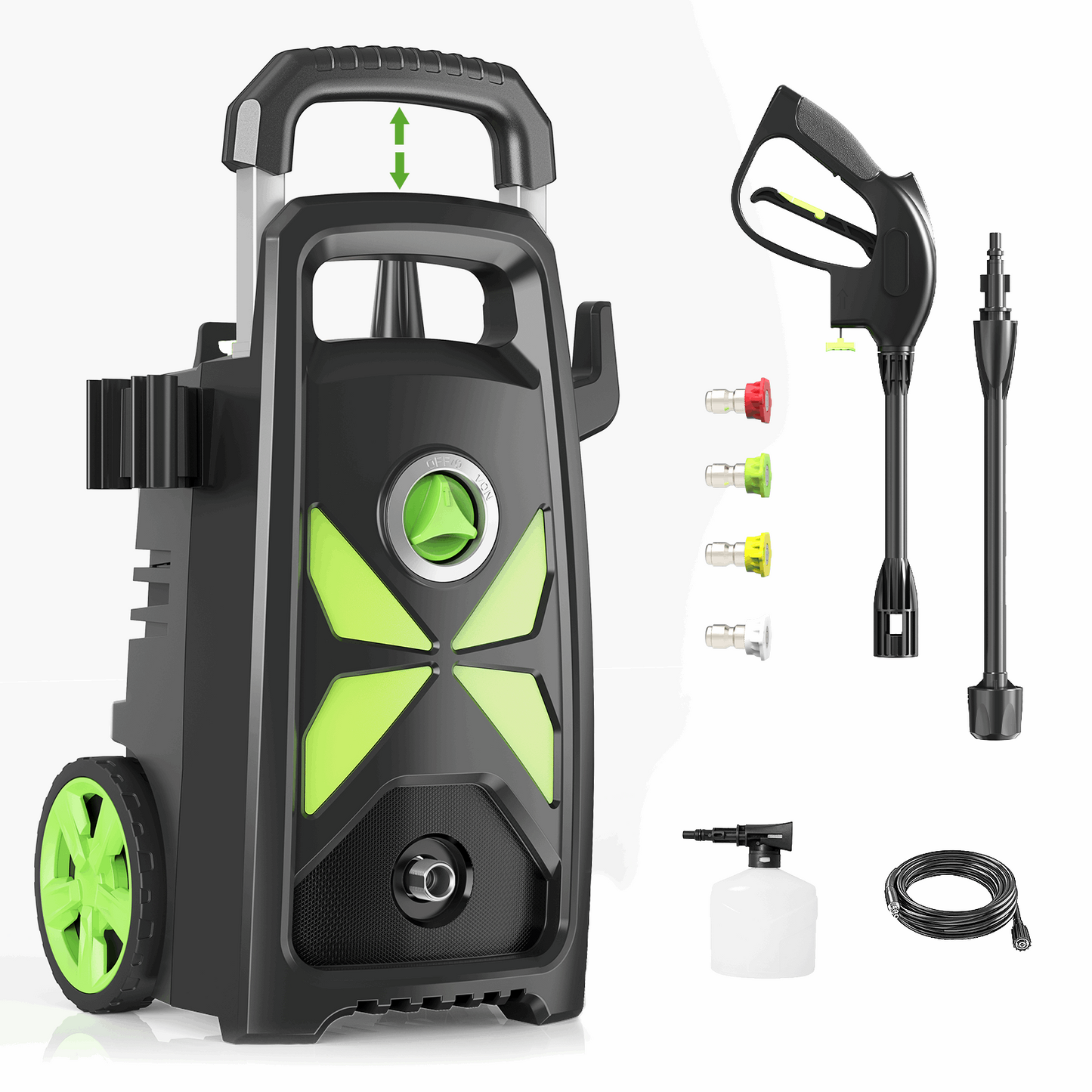 3400 PSI Electric Pressure Washer for Effective Car Washing and Driveway Cleaning - Complete with Foam Cannon