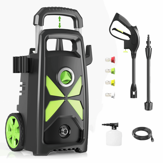 3400 PSI Electric Pressure Washer for Effective Car Washing and Driveway Cleaning - Complete with Foam Cannon