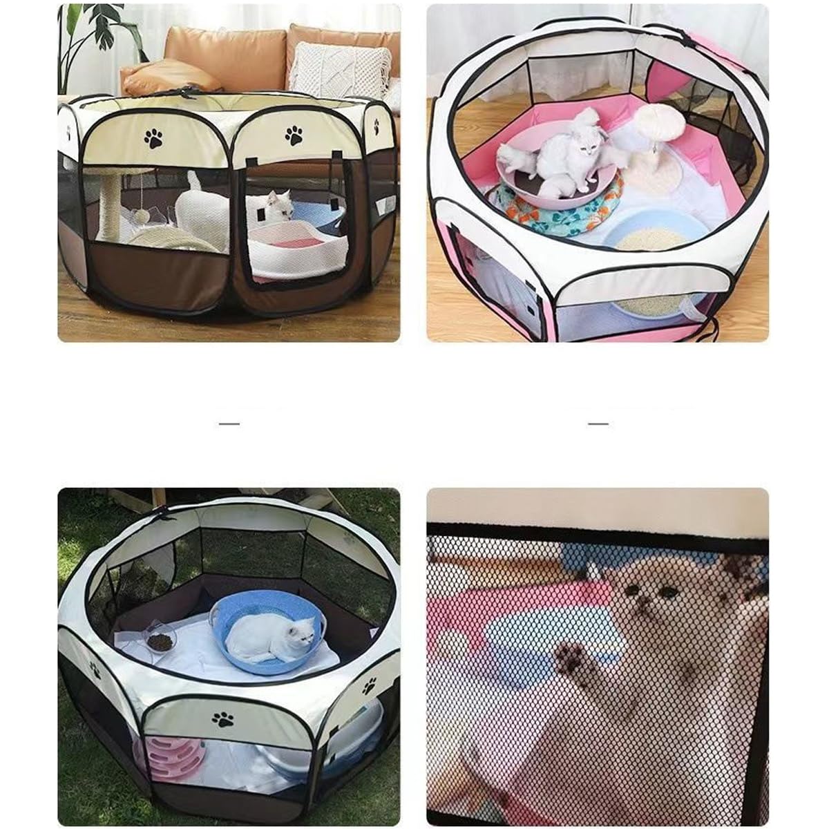 Mile High Life | Foldable Dog Playpen | Portable Dog Crate w Removable Shade Cover | Dog Kennel Indoor/Outdoor w Carry Case | Pen Tent for Dog/Cat/Rabbit