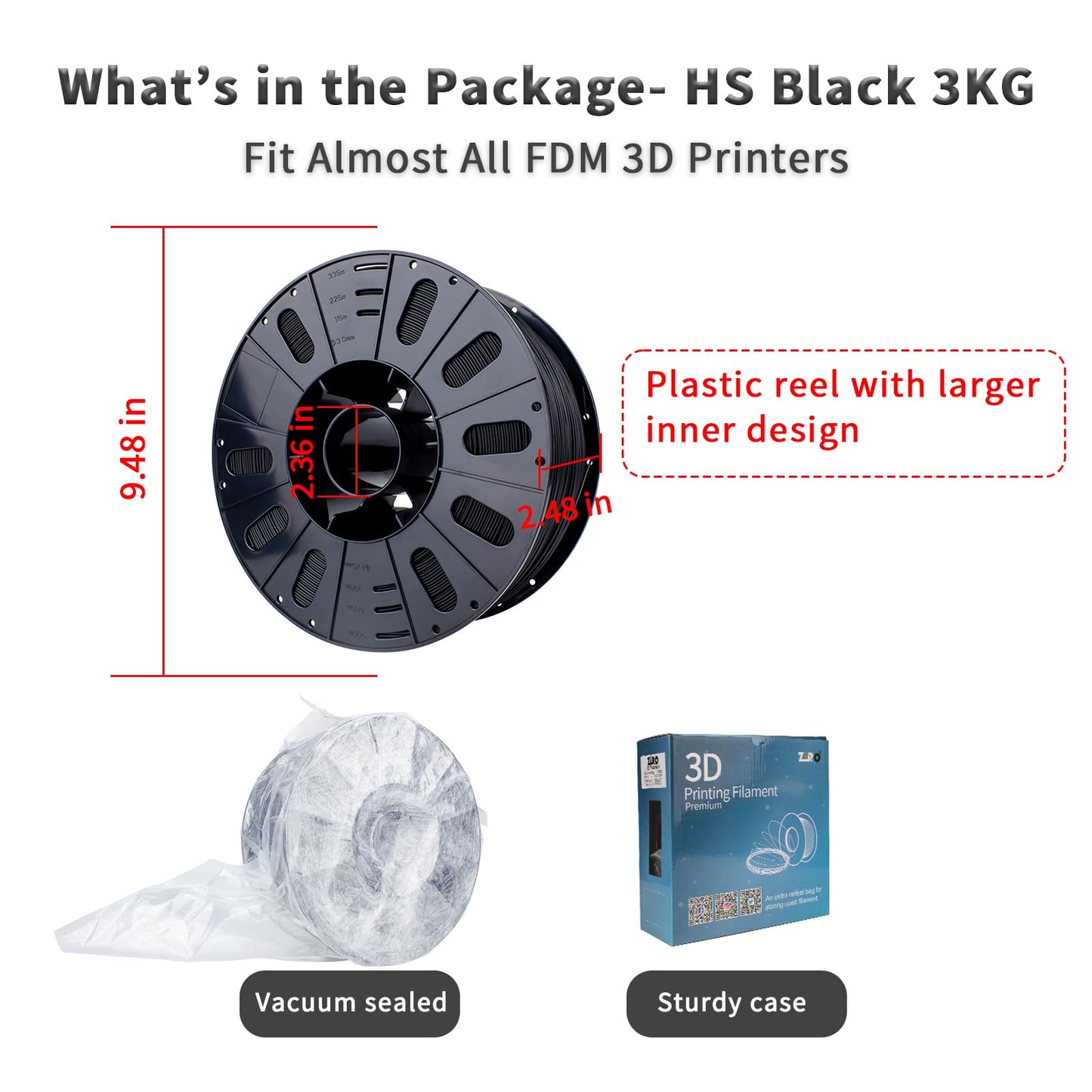 ZIRO High Speed Filament 1.75mm, Up to 600mm/s, HS-PLA Filament 1.75, Fast Printing Speedy PLA Filament, Dimensional Accuracy +/-0.03mm, Fit Most FDM 3D Printers, 3D Printing Rapid Spool, 1KG, Magenta