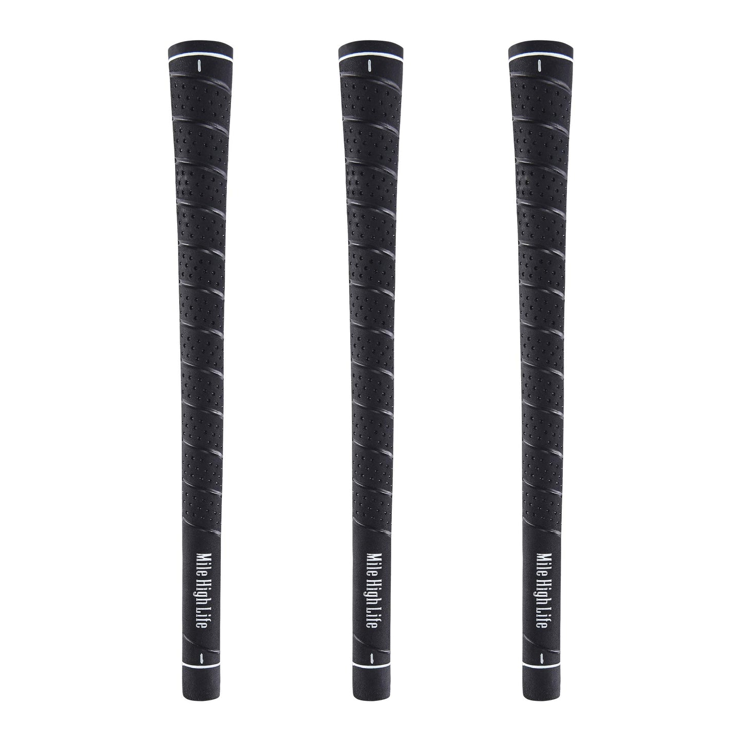 Mile High Life Golf Grips | Standard Golf Club Grips | 3 Pack or 13 Pack Golf Grips Bundle | Entry Level Rubber Golf Grip for Men, Women, Juniors