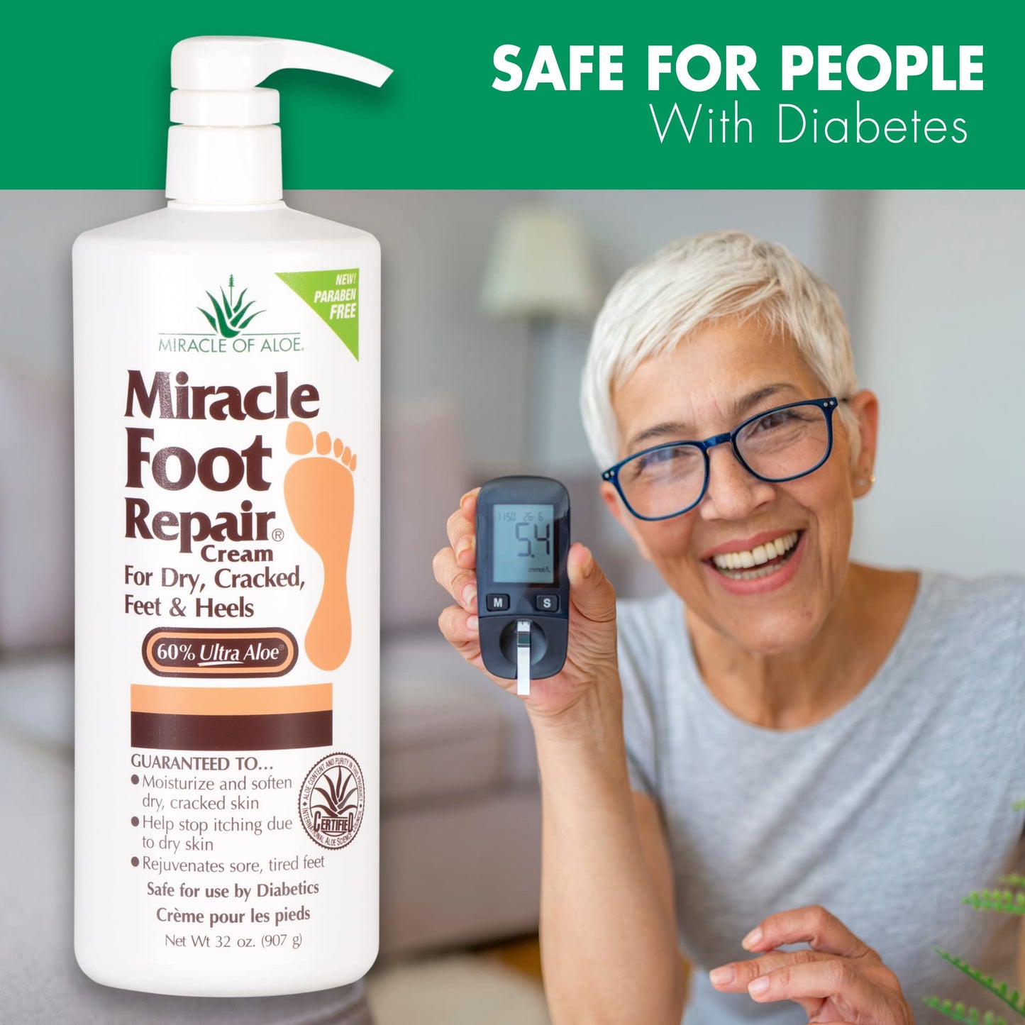 Miracle Foot Repair Cream | Fast Relief for Dry, Cracked, Itchy Feet and Heels | Moisturizes | Softens | Restores Comfort | Stops Nasty Odor