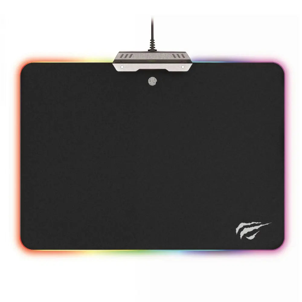 MP02 LED PC light mouse pad, USB cable mouse pad, 10 color modes, non-slip, touch button