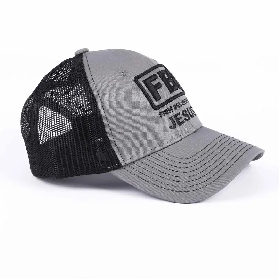 "Bad hair day? No problem, just hat it up!" Hat - Grey/Black - FBI