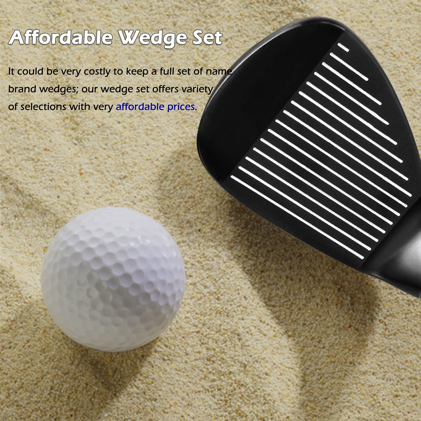 Mile High Life | Entry Level Golf Sand Wedge Sets | Beginner’s Golf Gap Wedge Sets | Lob Wedge Golf Clubs for Men & Women | 50/52/54/56/58/60 Right Handed