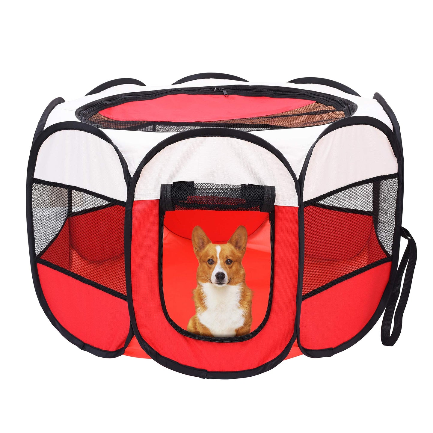 Mile High Life | Foldable Dog Playpen | Portable Dog Crate w Removable Shade Cover | Dog Kennel Indoor/Outdoor w Carry Case | Pen Tent for Dog/Cat/Rabbit