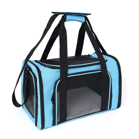 Mile High Life | Outdoor Travel Pet Carrier | Kitty Puppy Cat Carriers | Collapsible Dog Carrier for Small Medium Dogs | Cat Crates w Breathable Mesh with Soft-Sided