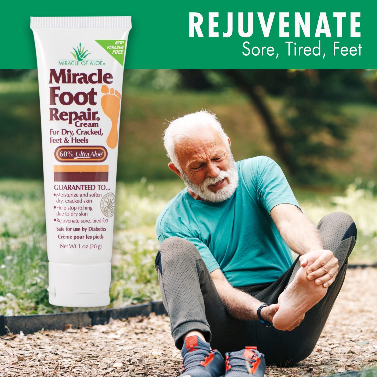 Miracle Foot Repair Cream | Fast Relief for Dry, Cracked, Itchy Feet and Heels | Moisturizes | Softens | Restores Comfort | Stops Nasty Odor