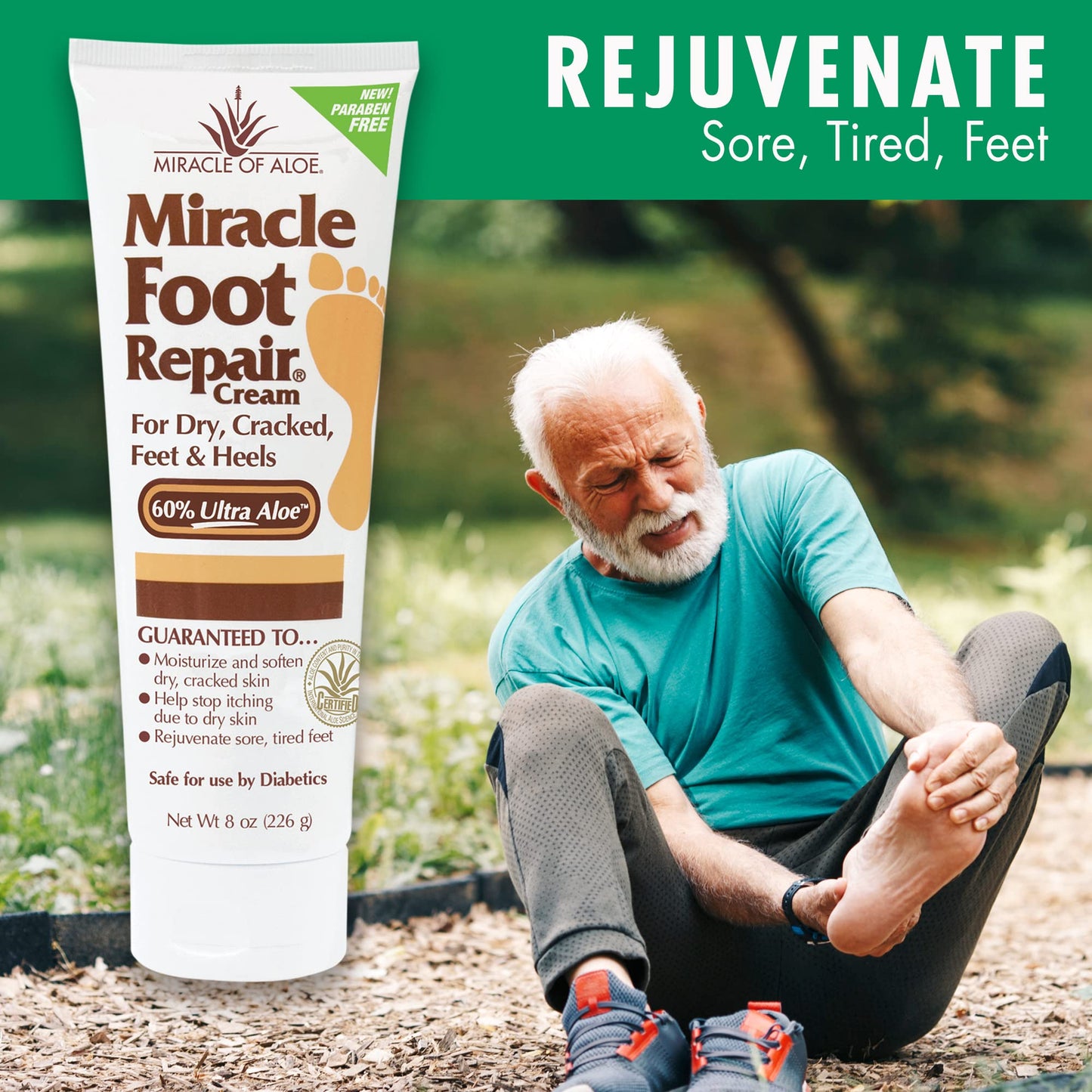 Miracle Foot Repair Cream | Fast Relief for Dry, Cracked, Itchy Feet and Heels | Moisturizes | Softens | Restores Comfort | Stops Nasty Odor