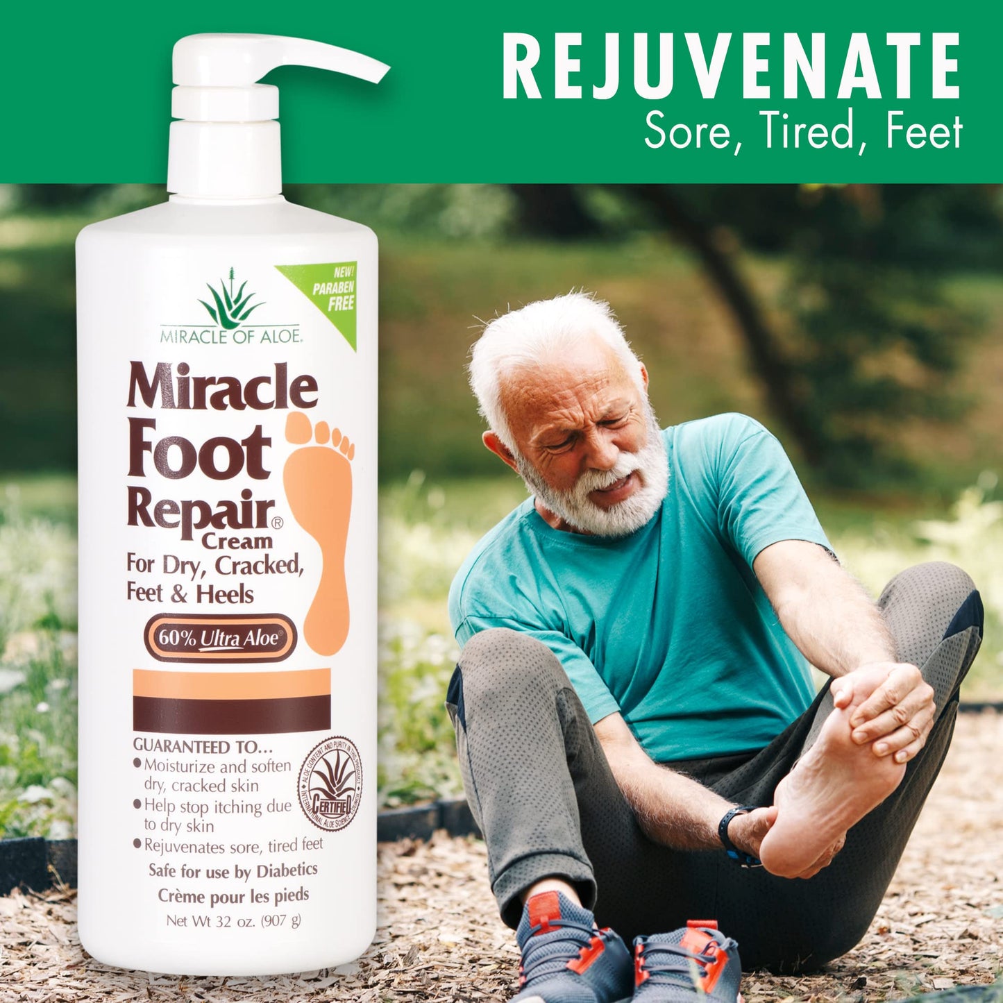 Miracle Foot Repair Cream | Fast Relief for Dry, Cracked, Itchy Feet and Heels | Moisturizes | Softens | Restores Comfort | Stops Nasty Odor