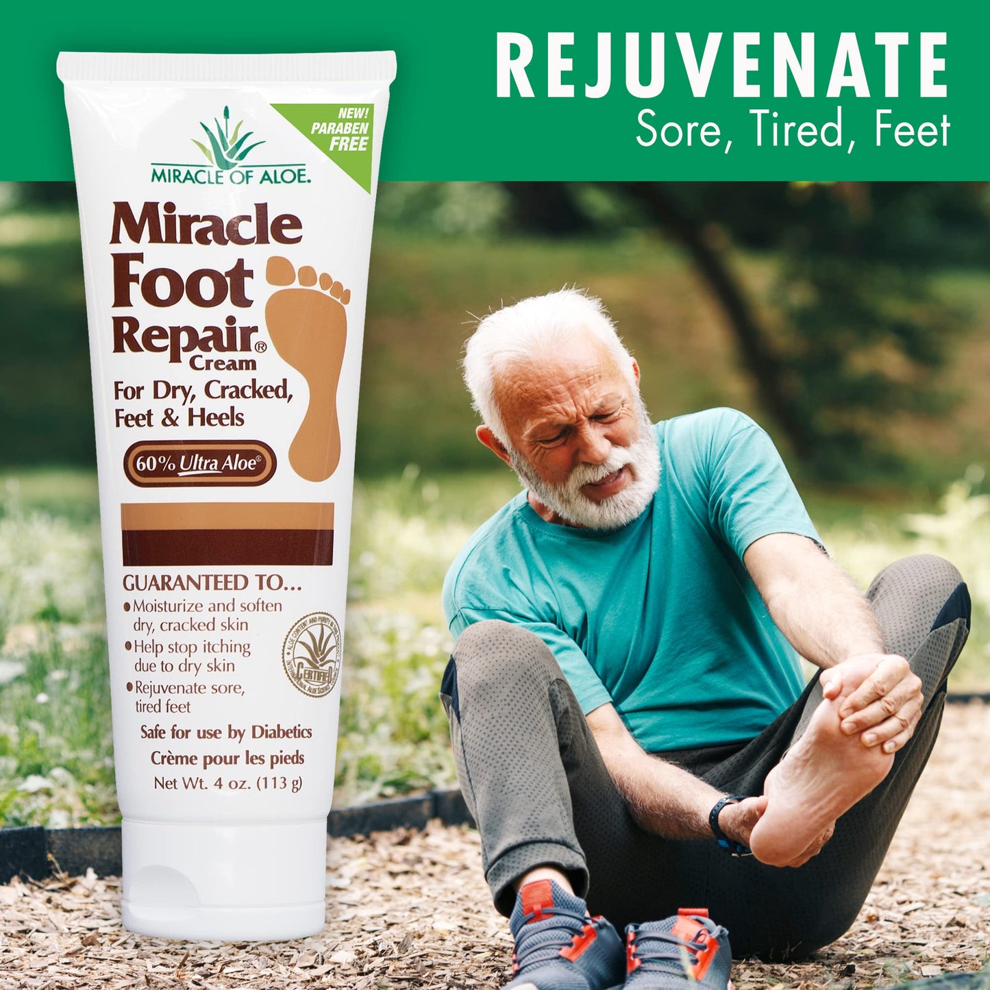 Miracle Foot Repair Cream | Fast Relief for Dry, Cracked, Itchy Feet and Heels | Moisturizes | Softens | Restores Comfort | Stops Nasty Odor