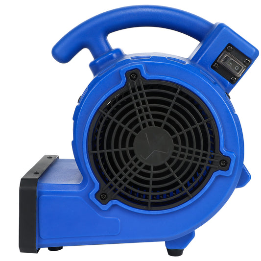 Simple Deluxe Air Mover, 305 CFM Mini Floor Blower Fan for Water Damage, Blue, 12 Inch