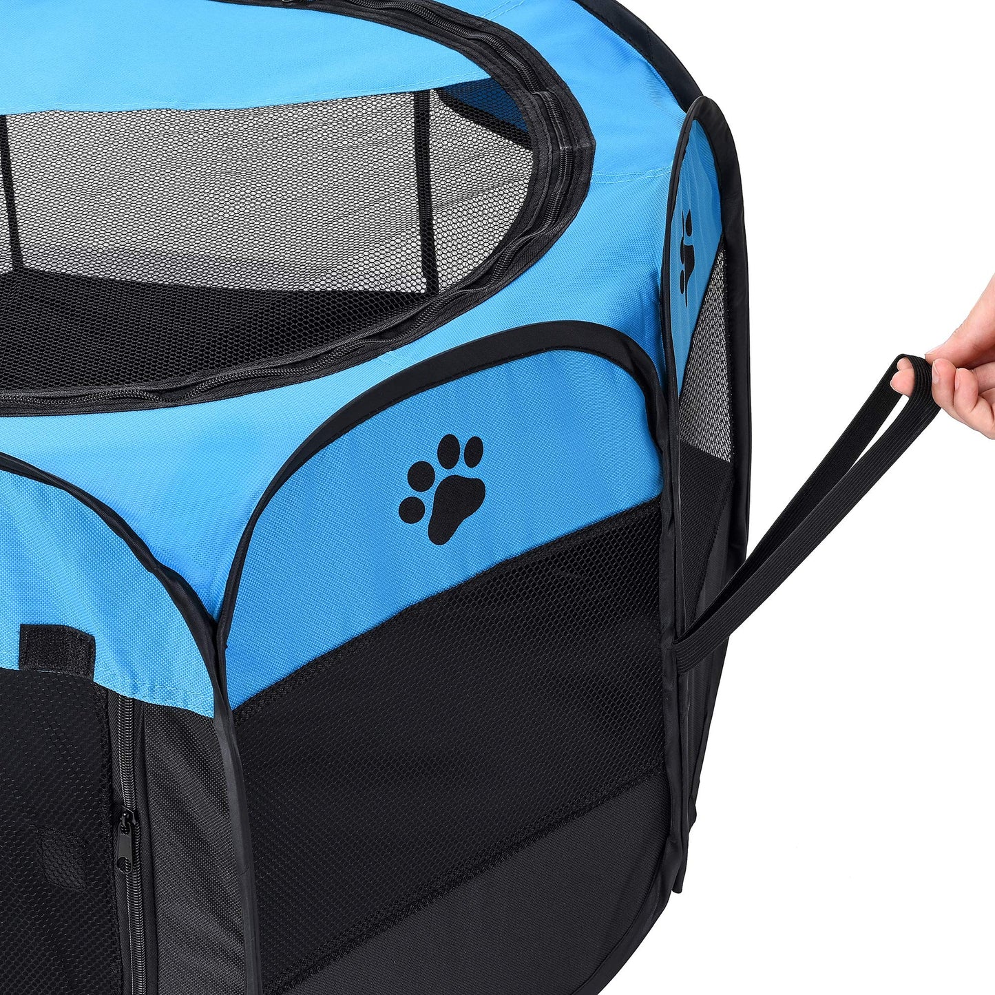 Mile High Life | Foldable Dog Playpen | Portable Dog Crate w Removable Shade Cover | Dog Kennel Indoor/Outdoor w Carry Case | Pen Tent for Dog/Cat/Rabbit