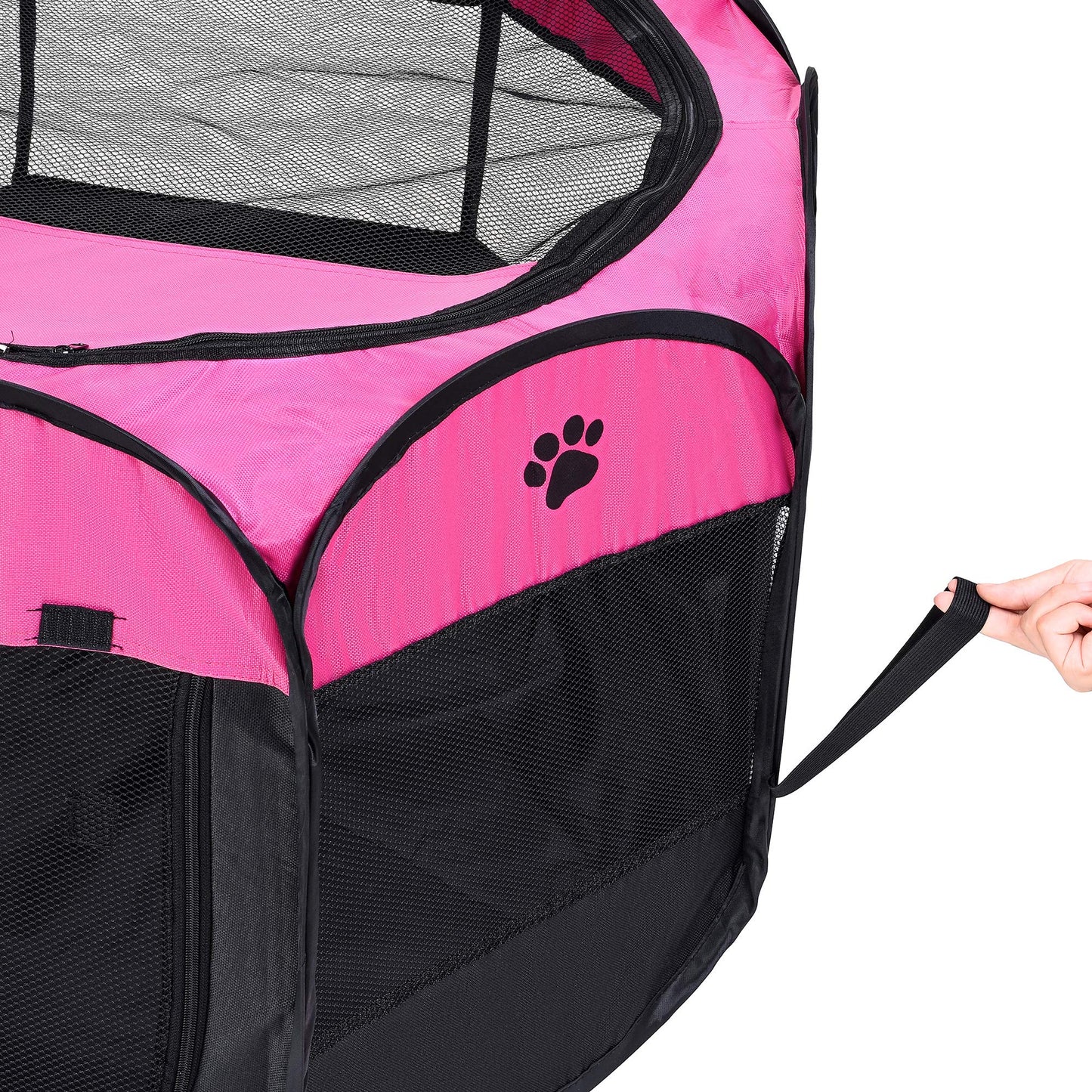 Mile High Life | Foldable Dog Playpen | Portable Dog Crate w Removable Shade Cover | Dog Kennel Indoor/Outdoor w Carry Case | Pen Tent for Dog/Cat/Rabbit