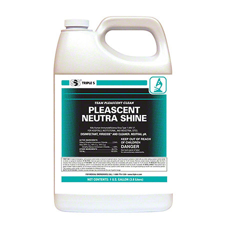 SSS PLEASCENT NEUTRA SHINE Disinfectant, Virucide & Neutral Cleaner - Gallon Bottle , 4/CS