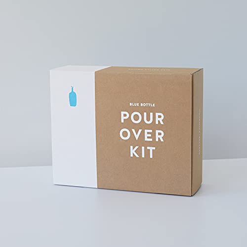 Blue Bottle Pour Over Kit with Coffee Dripper and Filters, Carafe, and How to Make a Pour Over Guide