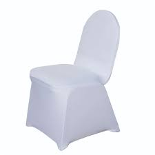 Spandex Chair Arched/Flat Covers Wedding Party Banquet White Polyester (25 PAK)