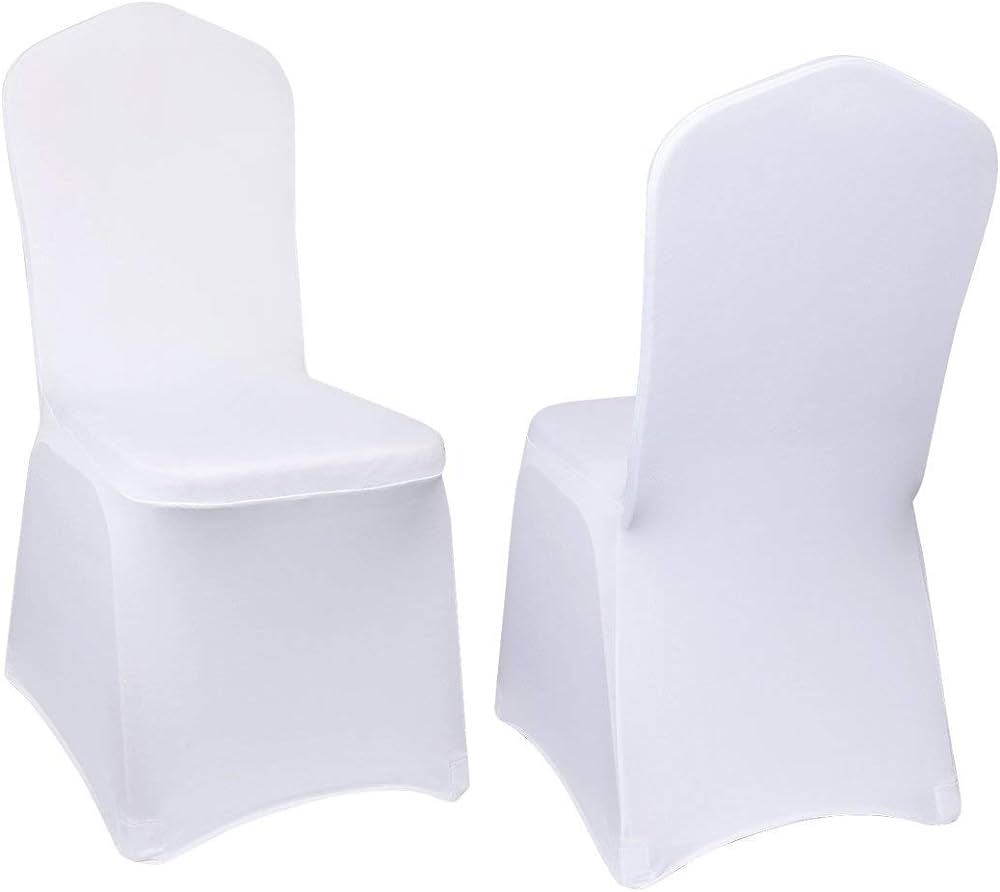 Spandex Chair Arched/Flat Covers Wedding Party Banquet White Polyester (25 PAK)