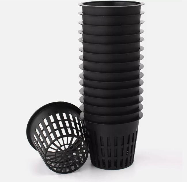 HAZOULEN Garden Plastic Net Cups Pots Fits in 3 Inch Holes for Hydroponics 90 PC