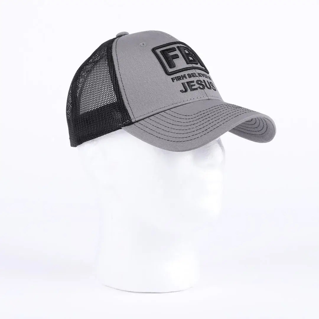 "Bad hair day? No problem, just hat it up!" Hat - Grey/Black - FBI