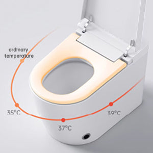 Smart Bidet Toilet with Heated Seat, Smart Toilet with AUTO Open&Close, Posterior Cleaning,Lady Care Wash, Wireness Remote Control&HD LCD Display