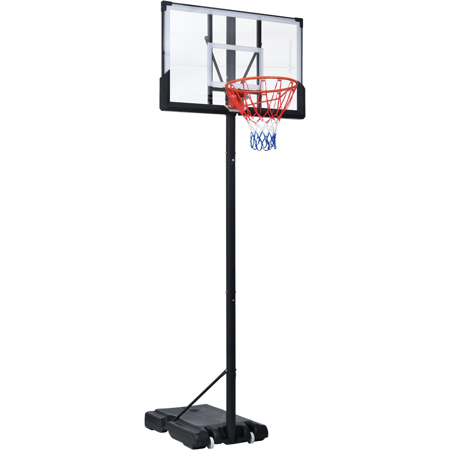 Portable Basketball Hoop Basketball System 4.76-10ft Height Adjustable for Youth Adults LED Basketball Hoop Lights, Colorful lights, Waterproof,Super Bright to Play at Night Outdoors,Good Gift for Kid