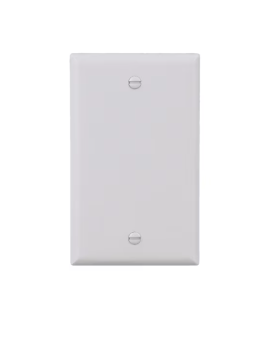 Eaton 1-Gang Standard Size White Thermoplastic Indoor Blank Wall Plate (25 PACK)